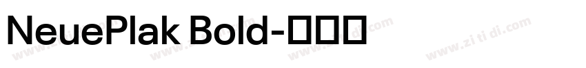 NeuePlak Bold字体转换